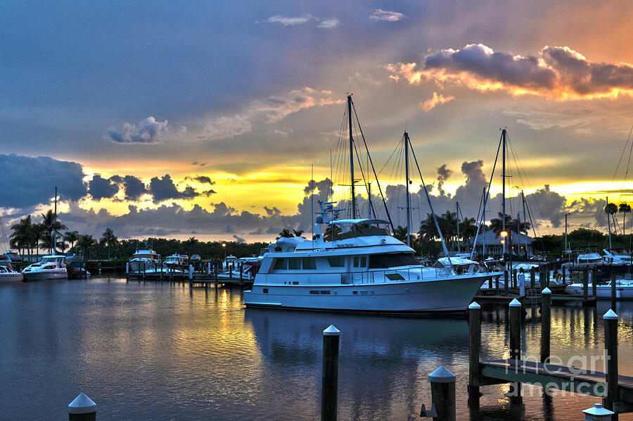Yacht at Cape Coral Florida Marina and Resort 2 Photograph by Timothy Lowry