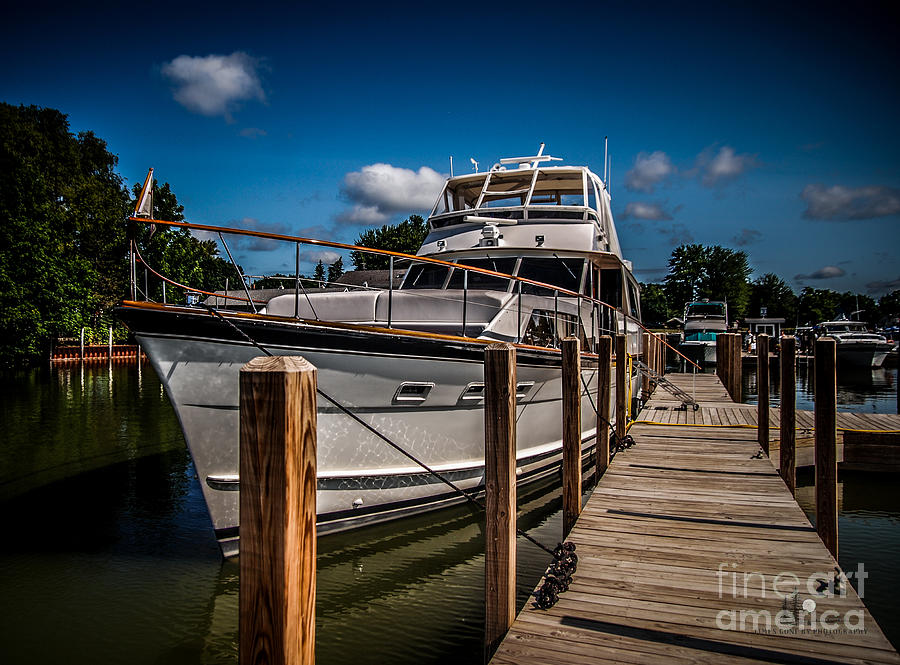 Yacht at Dock Photograph by Ronald Grogan