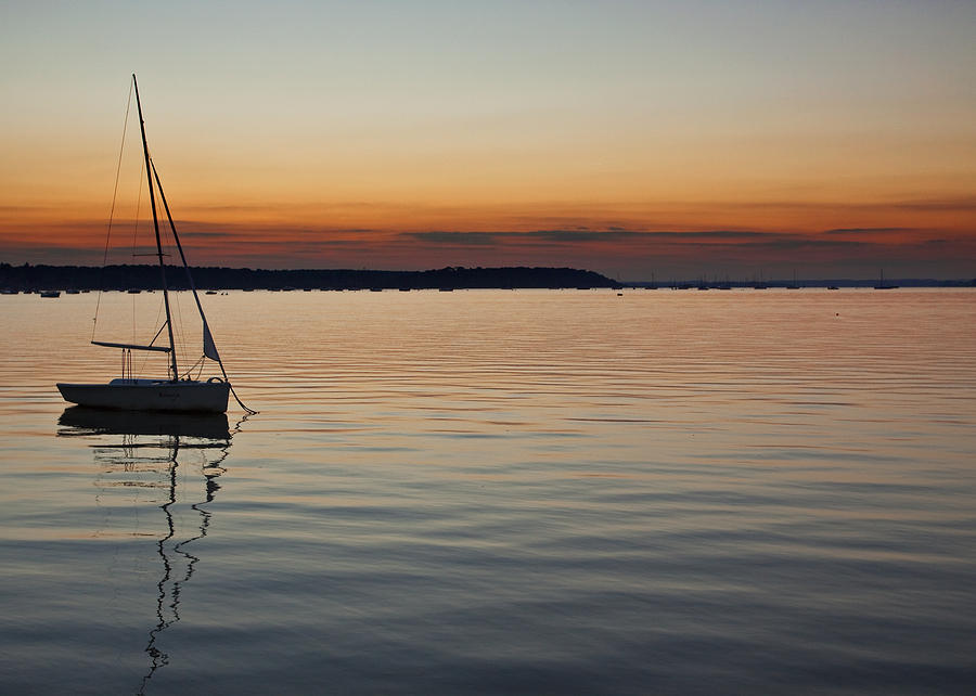 Yacht at Sunset Photograph by Graham Leese - Fine Art America