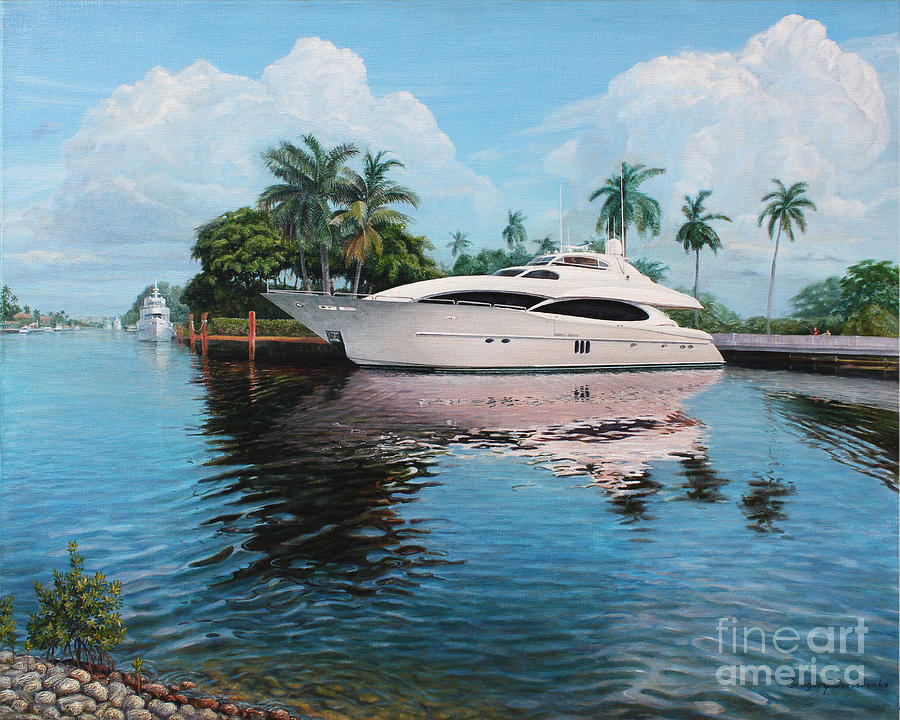 painting of yacht