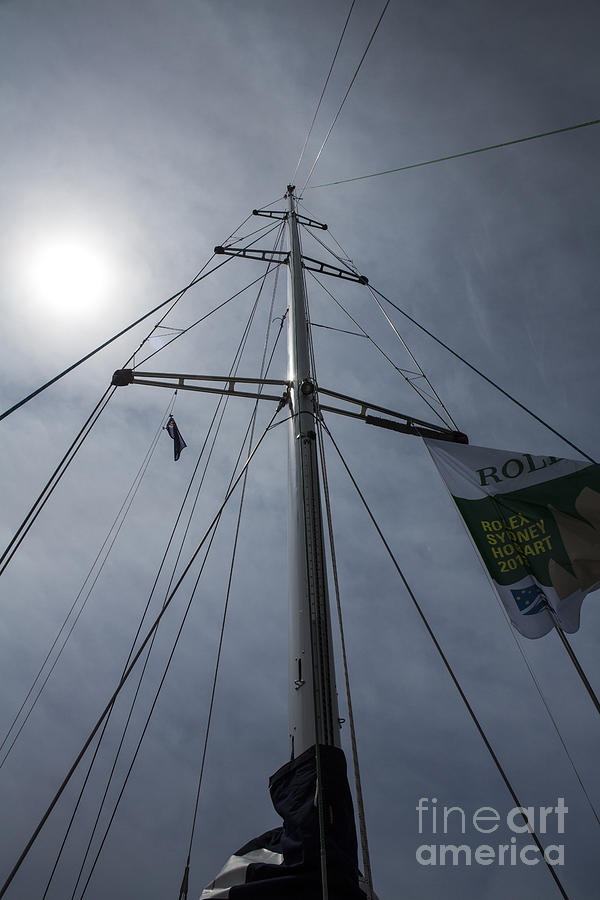 Yacht mast with sun Photograph by Sheila Smart Fine Art Photography