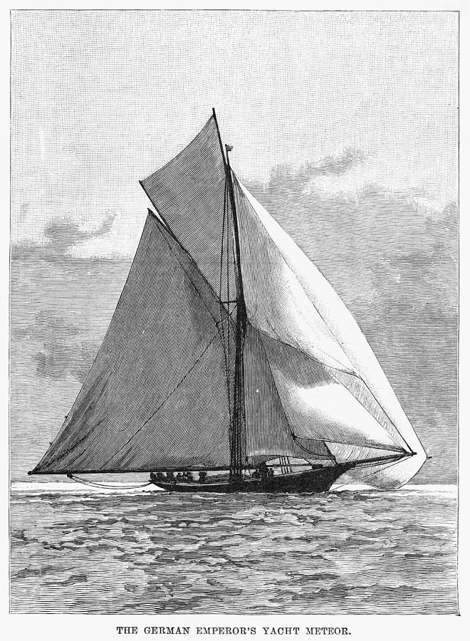 Yacht Meteor, 1891 Painting by Granger