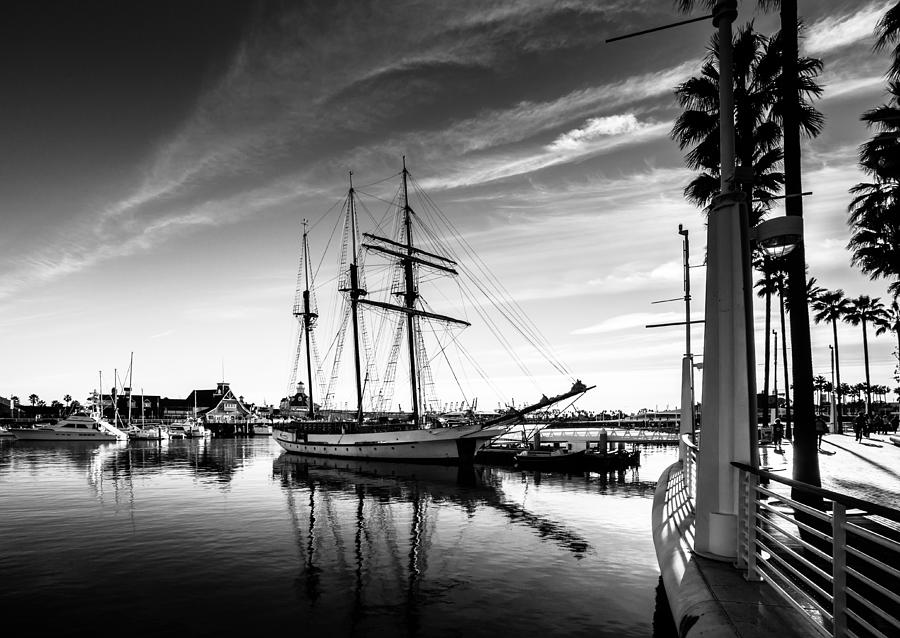 Long Beach Photograph - Yacht  On A Sunny Day by Sviatlana Kandybovich