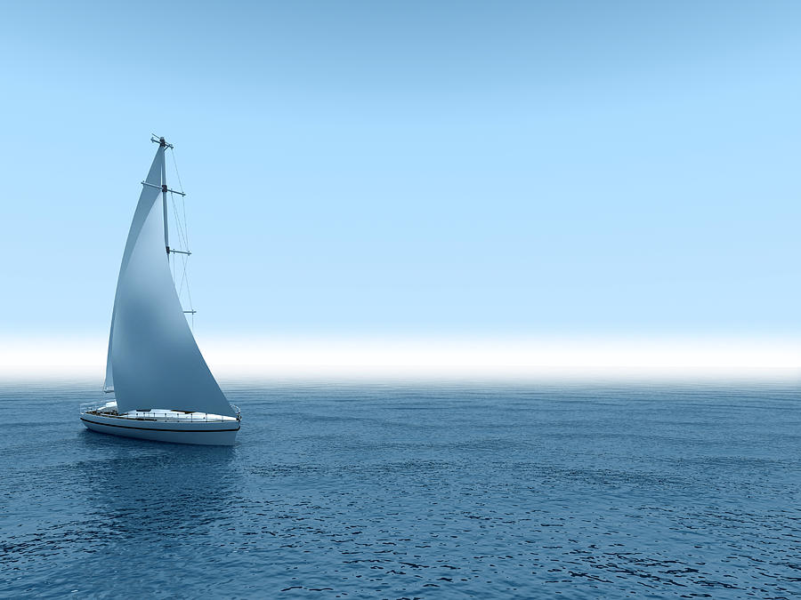 Yacht sea. Photograph by 3alexd