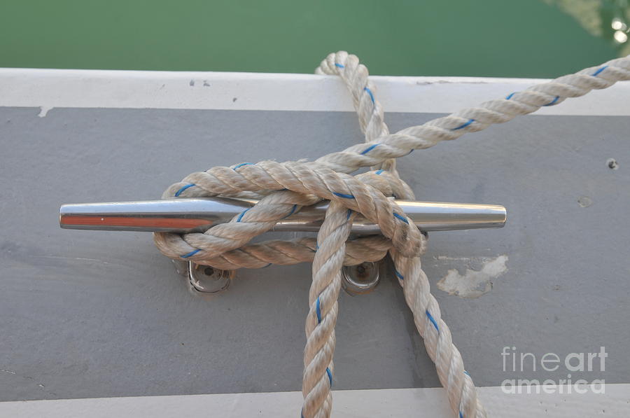 Yacht Photograph - Yacht Secured To A Jetty by Shay Levy Yacht Photograph - Yacht Secured To A Jetty by Shay Levy