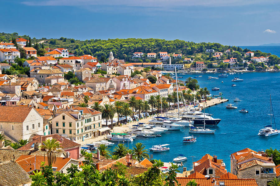 Yachting waterfront of Hvar island Photograph by Brch Photography