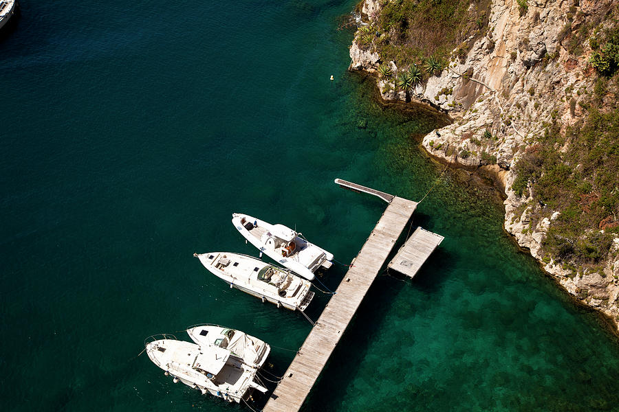 Yachts At Fontvieille Port, Monaco Photograph by Carlos Sanchez Pereyra