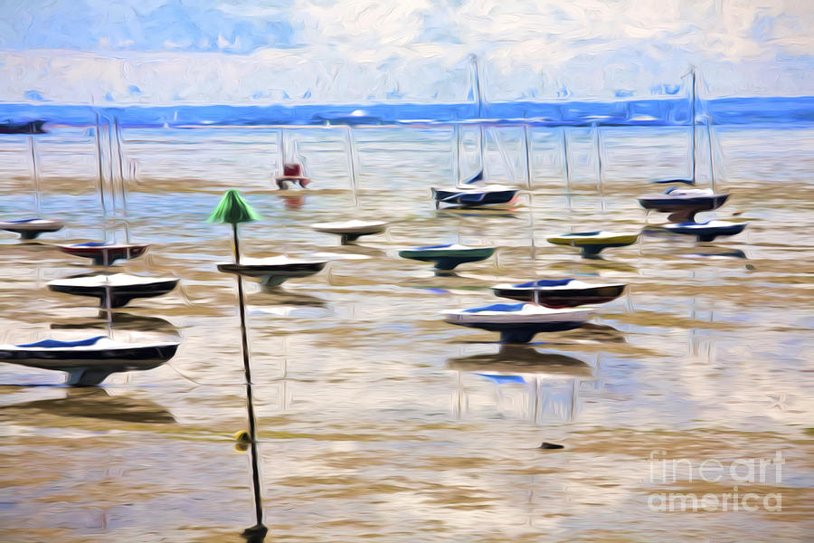 Mudflats Photograph - Yachts on mudflats at Leigh on Sea by Sheila Smart Fine Art Photography