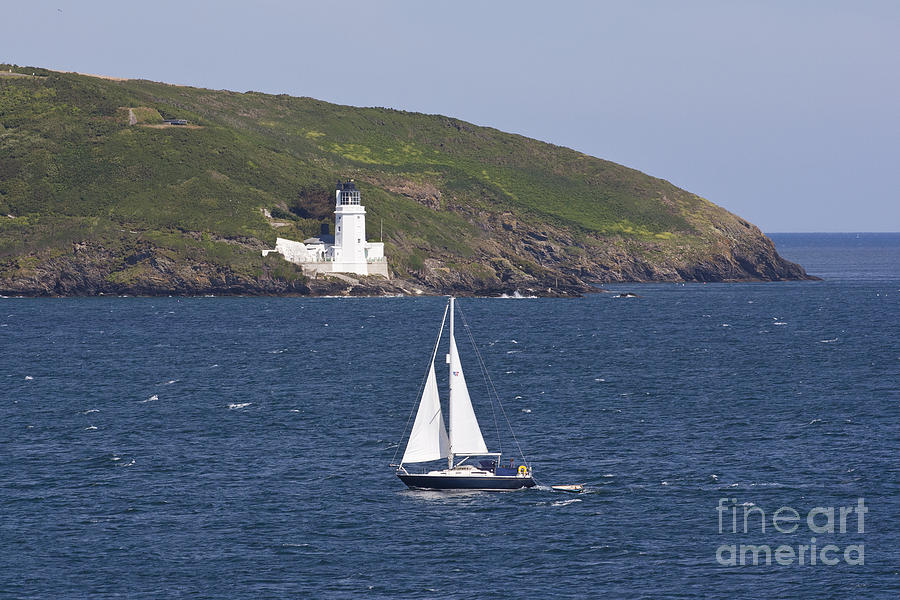 Yachting Past St Anthony Head Cornwall Photograph by Terri Waters