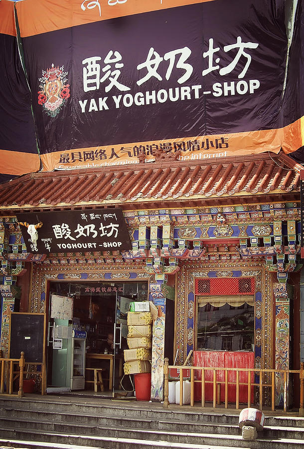 Yak Yoghourt Shop Photograph by Joan Carroll