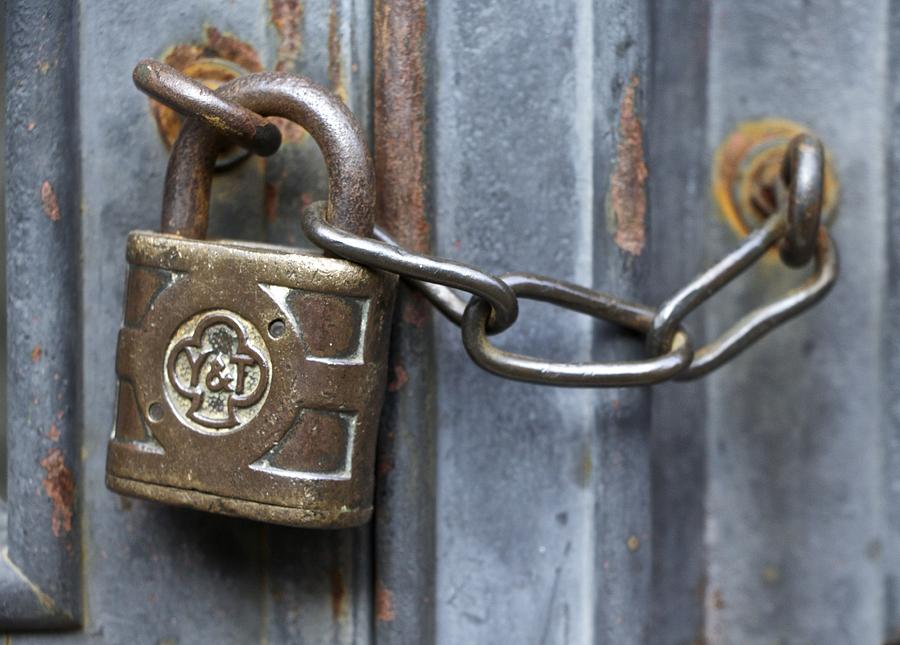 Yale and Towne Padlock Photograph by Venetia Featherstone-Witty