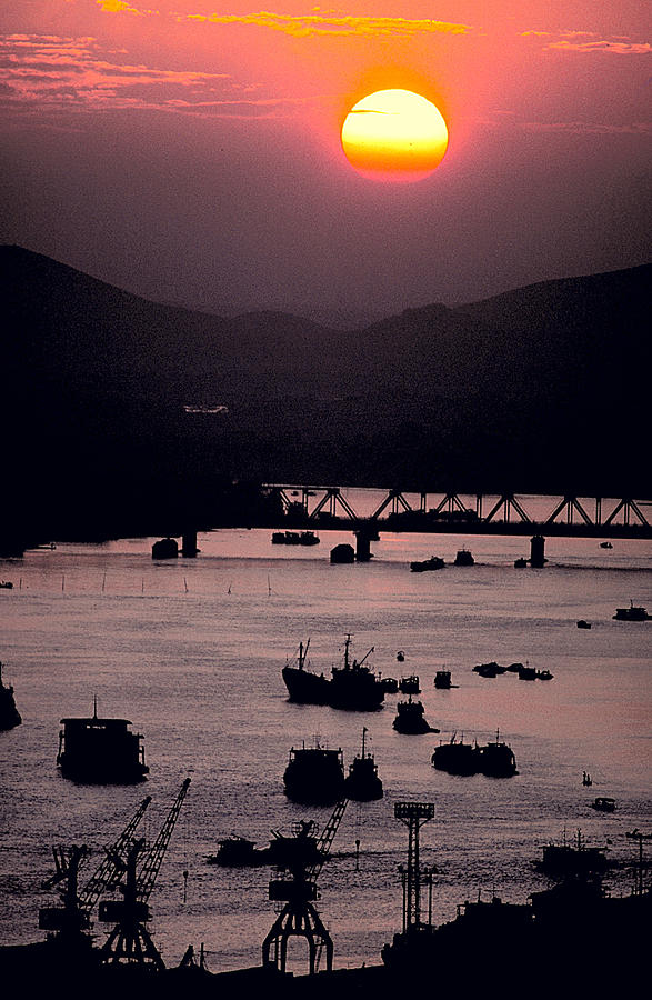 Yalu River In China Photograph