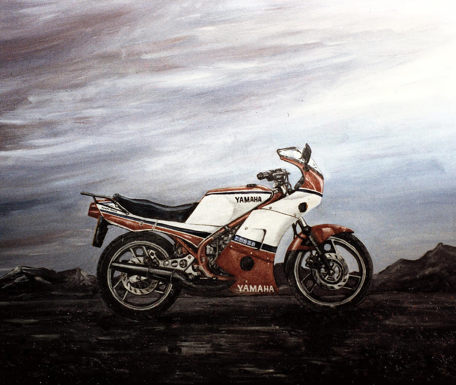 Yamaha Motor Cycle Painting by Mackenzie Moulton