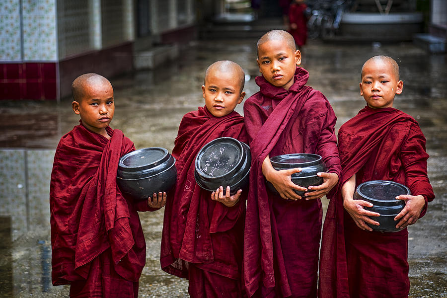 Yangon Young Monks Photograph by David Longstreath
