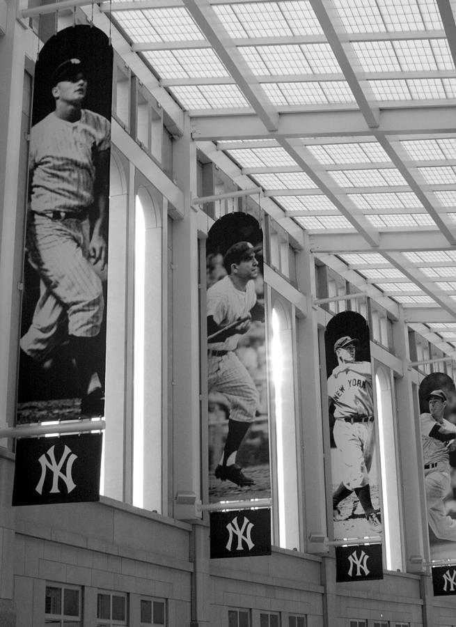 Yankee Greats Of Yesteryear In Black And White Photograph