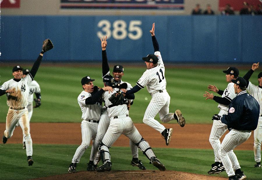 Yankees celebrate Photograph by Ezra Shaw