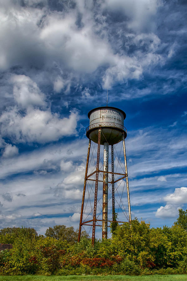 Yansick Water Tower in HDR Photograph by Guy Whiteley