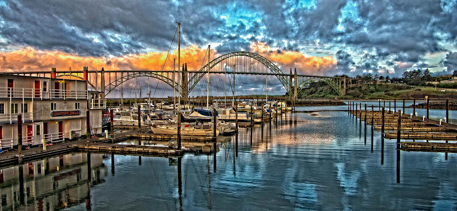Early Morning Yaquina Bay  Photograph by Thom Zehrfeld