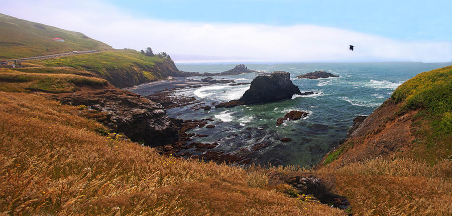 Landscape Photograph - Yaquina Bay Oregon Panorama by Rich Walter