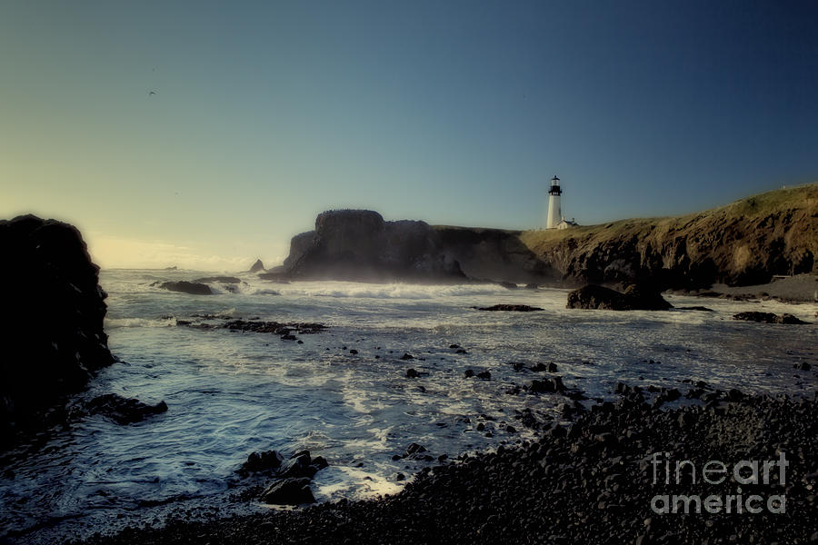 Yaquina Lighthouse and Beach No 2 Photograph by Belinda Greb