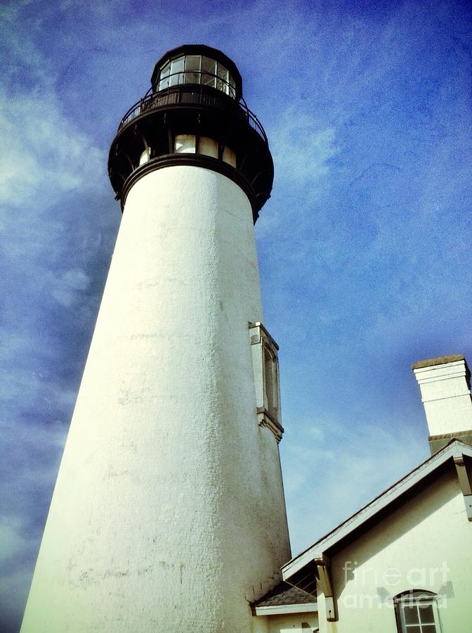 Yaquina Lighthouse Blues Photograph by Susan Garren