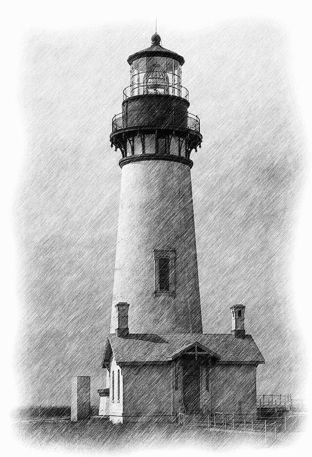 Yaquina Lighthouse Tapestry - Textile by Dennis Bucklin