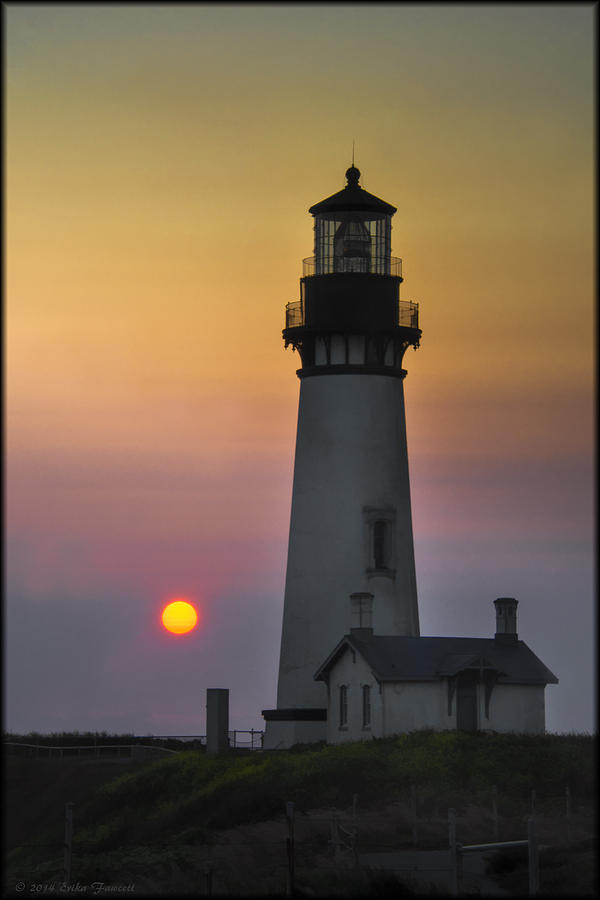 Yaquina Lighthouse Photograph by Erika Fawcett