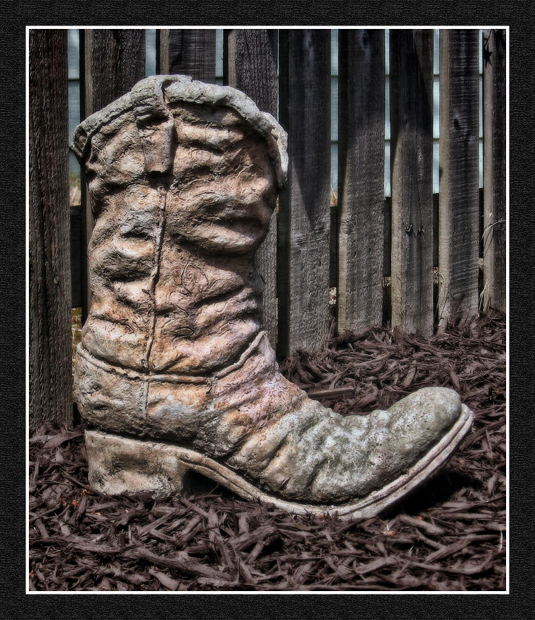 Yard Art Boot Photograph by Ron Roberts