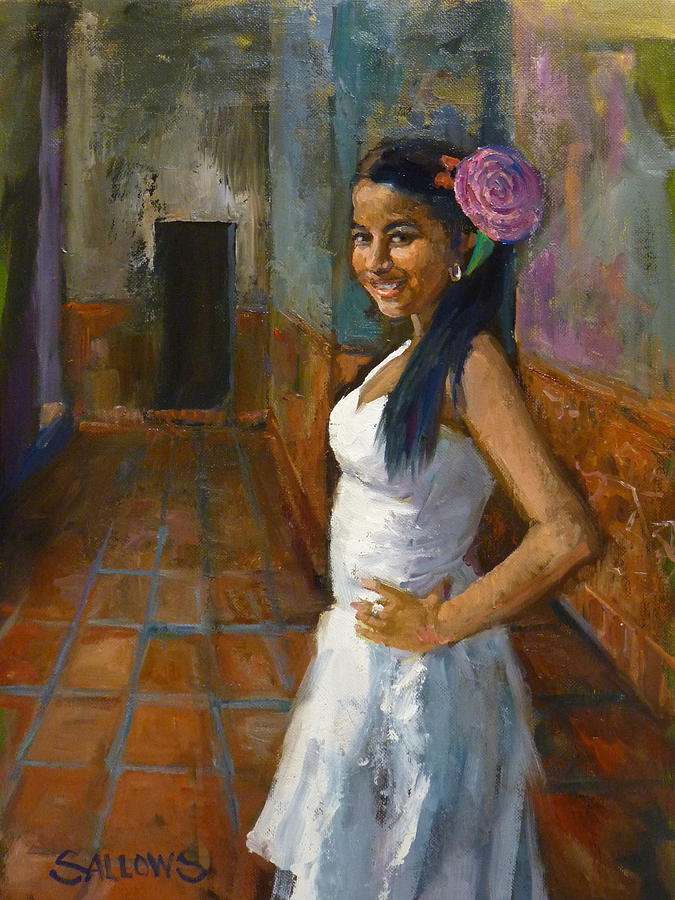 Yasmina Painting by Nora Sallows