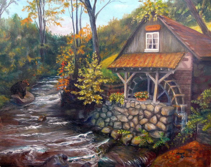 Yates Mill Painting by Leslie Hoops-Wallace