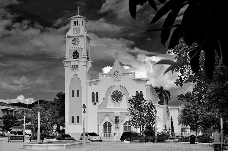 Yauco Church B W 2 Photograph by Ricardo J Ruiz de Porras