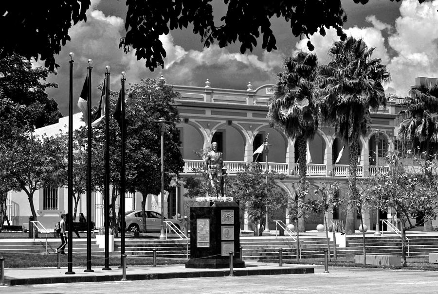 Yauco City Hall B W 2 Photograph by Ricardo J Ruiz de Porras