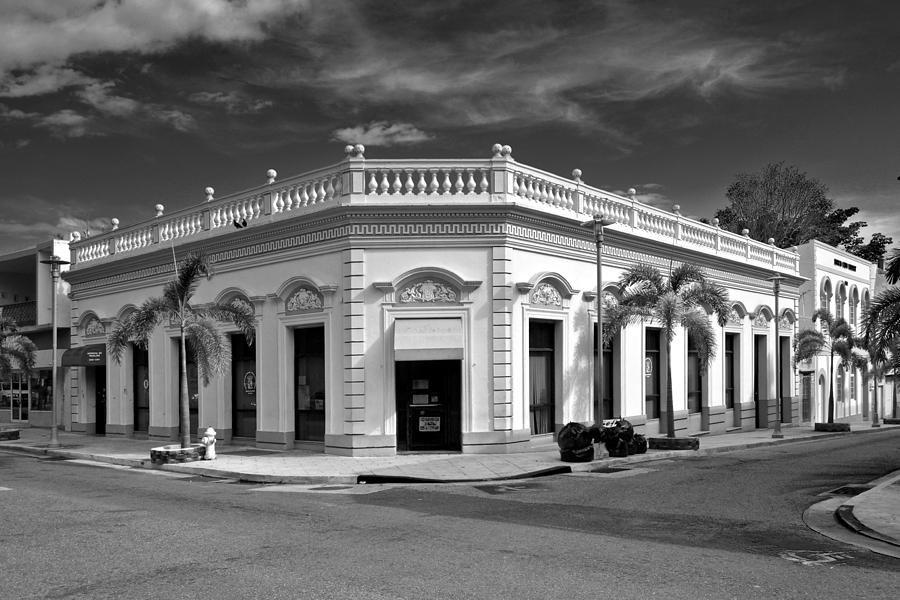 Yauco Historic Building B W 1 Photograph by Ricardo J Ruiz de Porras