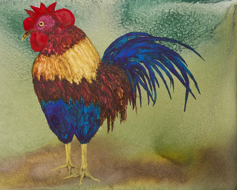 Ybor Rooster Painting by Patricia Beebe