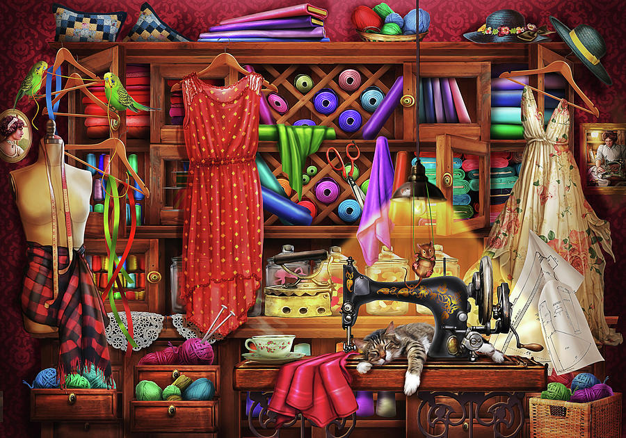 Craft Drawing - Ye Olde Craft Room by MGL Meiklejohn Graphics Licensing Craft Drawing - Ye Olde Craft Room by MGL Meiklejohn Graphics Licensing