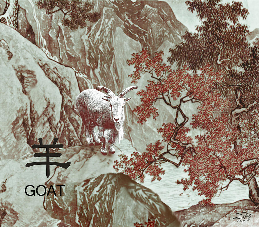 Year of the Goat Digital Art by M Spadecaller