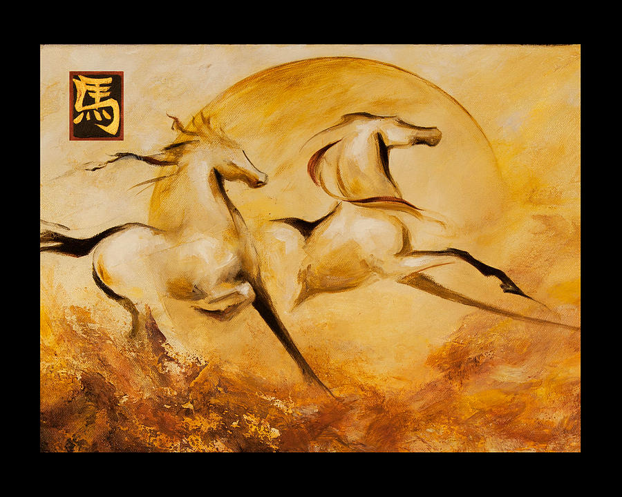 Year of the Horse 2 print Painting by Dina Dargo