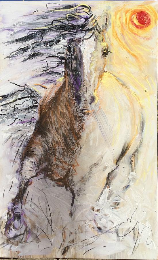 Year Of The Horse Painting by Elizabeth Parashis