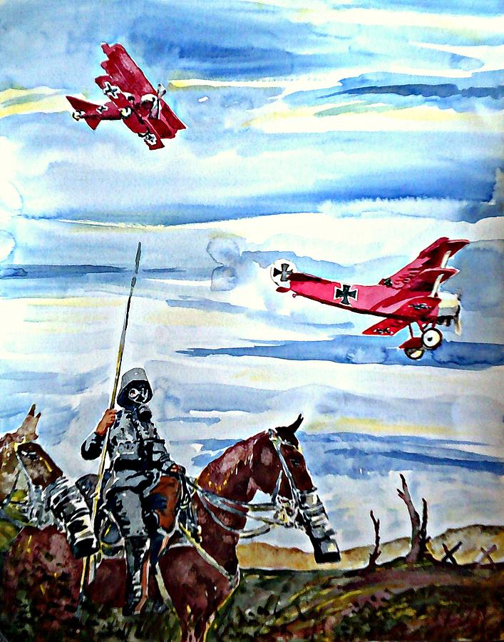  War Horse  2015 Painting by Ken Higgins