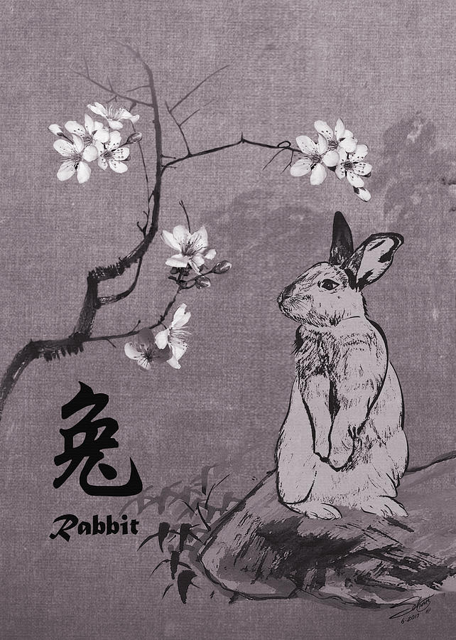 Year of the Rabbit Digital Art by M Spadecaller