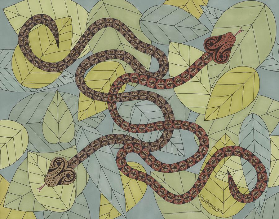 Year of the Snake Drawing by Pamela Schiermeyer
