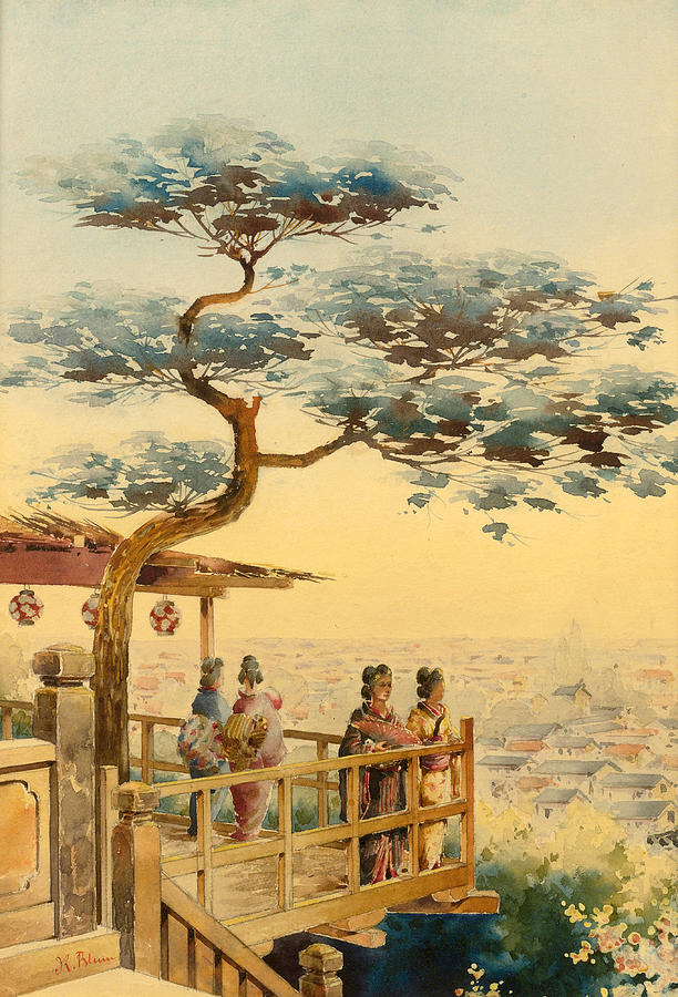 Yeddo Japan Painting by Robert Frederick Blum