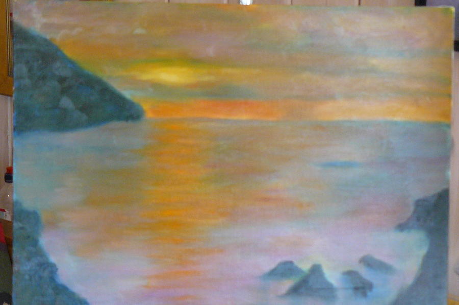 Yelapa Sunset Painting by Robert Libutti - Fine Art America