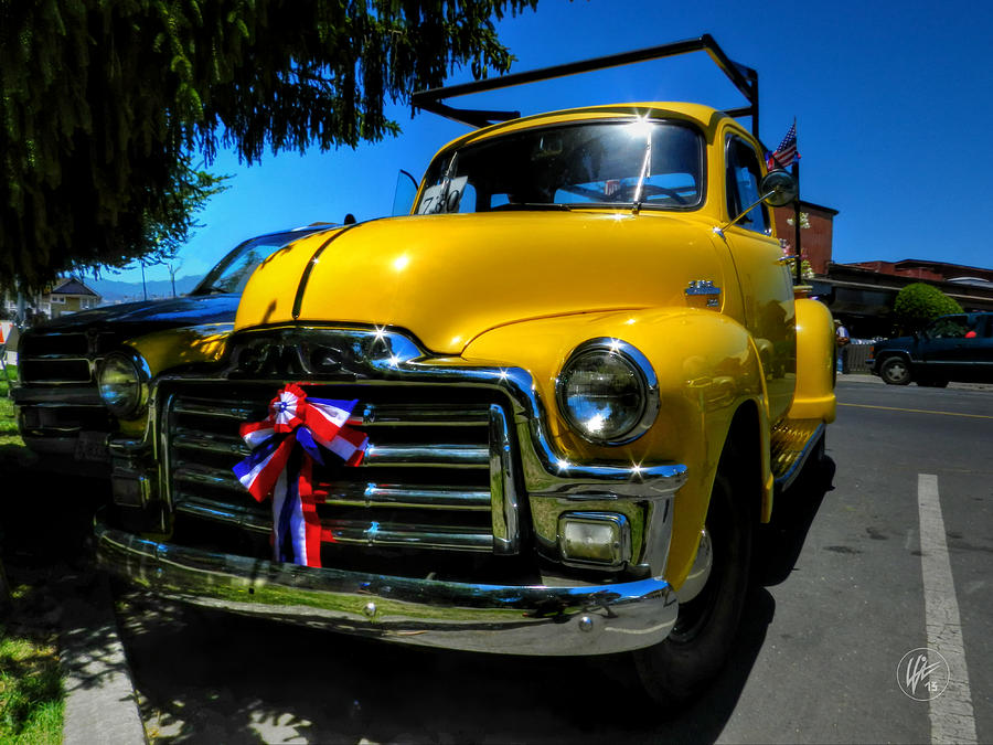 Truck Photograph - Yellow 54 GMC Pickup by Lance Vaughn