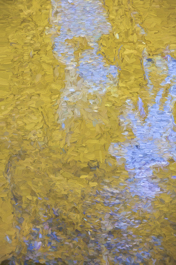 Yellow Abstract Painting by David Letts