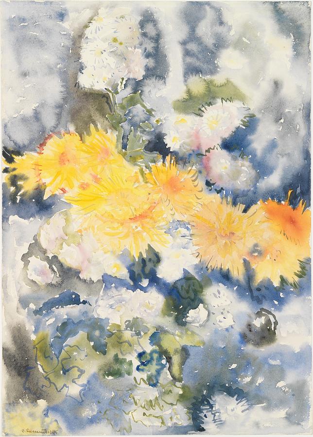 Charles Demuth Drawing - Yellow And Blue by Charles Demuth