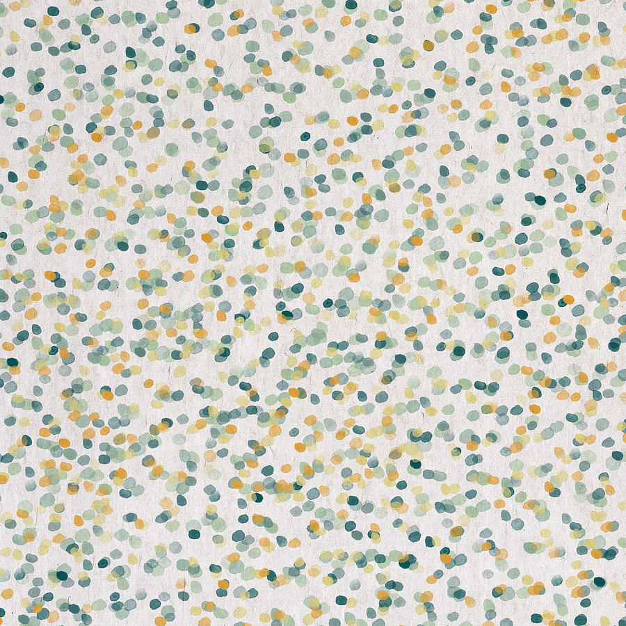 Watercolor Digital Art - Yellow and blue Dots by Aged Pixel