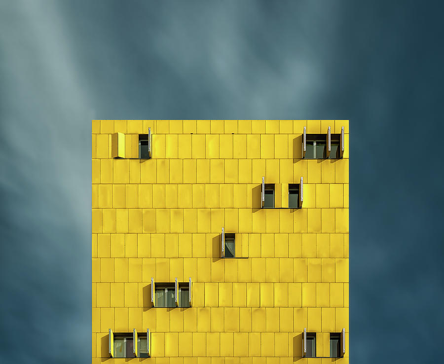 Architecture Photograph - Yellow And Blue by Vladi Garcia