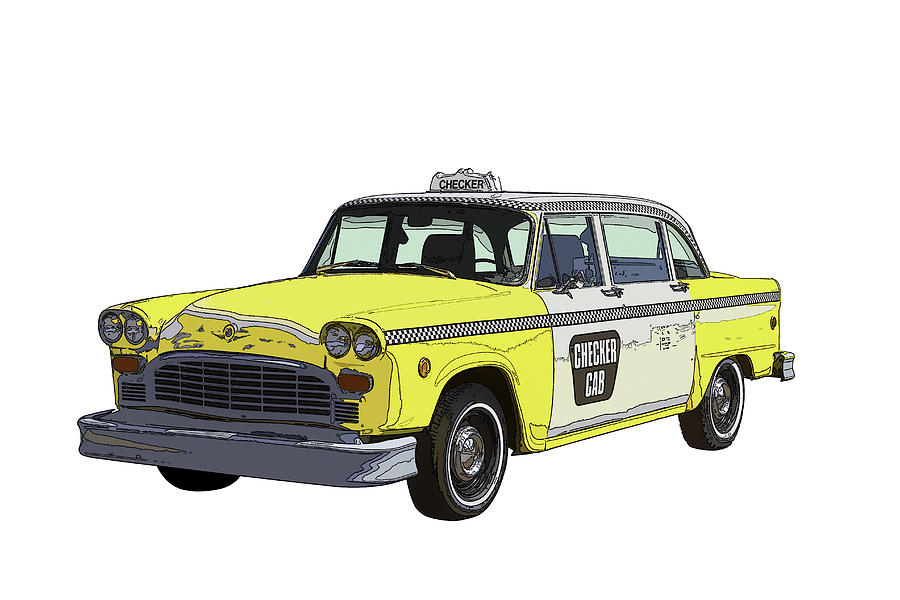 Yellow and White Checker Cab Photograph by Keith Webber Jr