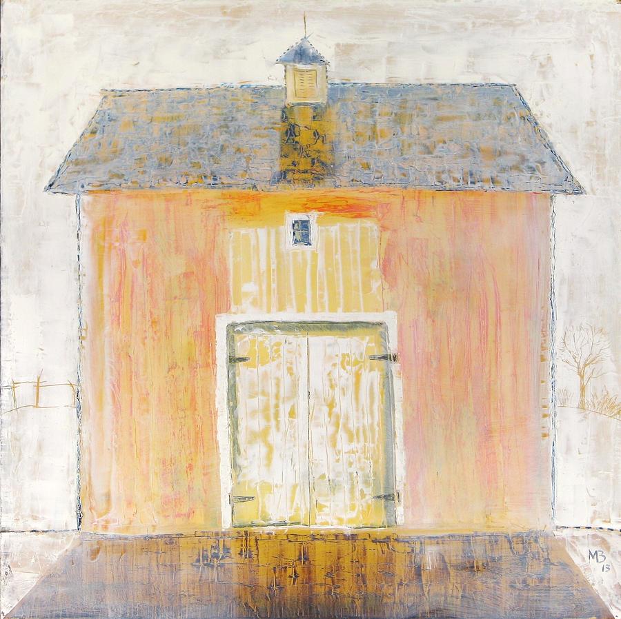 Yellow barn Painting by Mikhail Zarovny